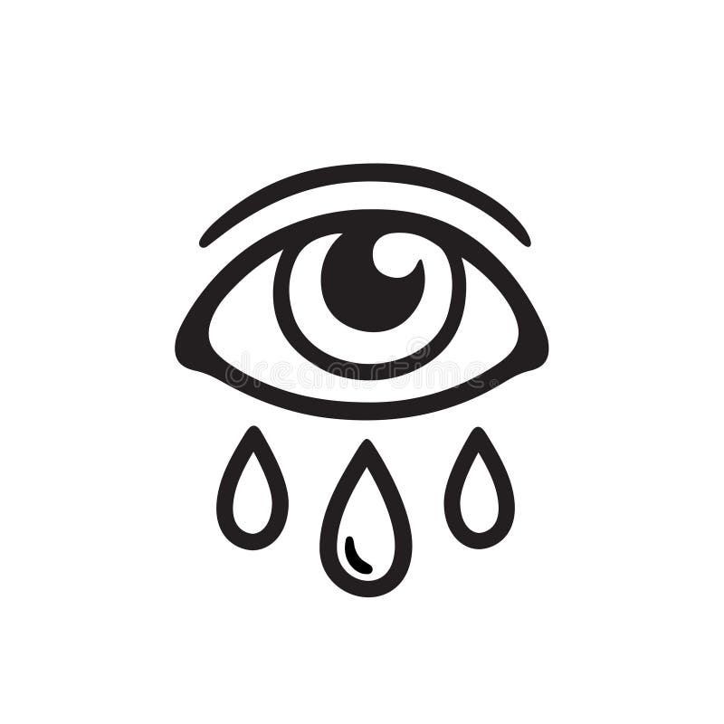 olho humano chorando lágrimas fluindo desenho 2186130 Vetor no Vecteezy