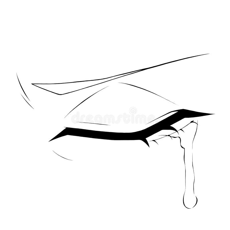 Olho de Animação Chorando ilustração stock. Ilustração de rasgos - 164574463