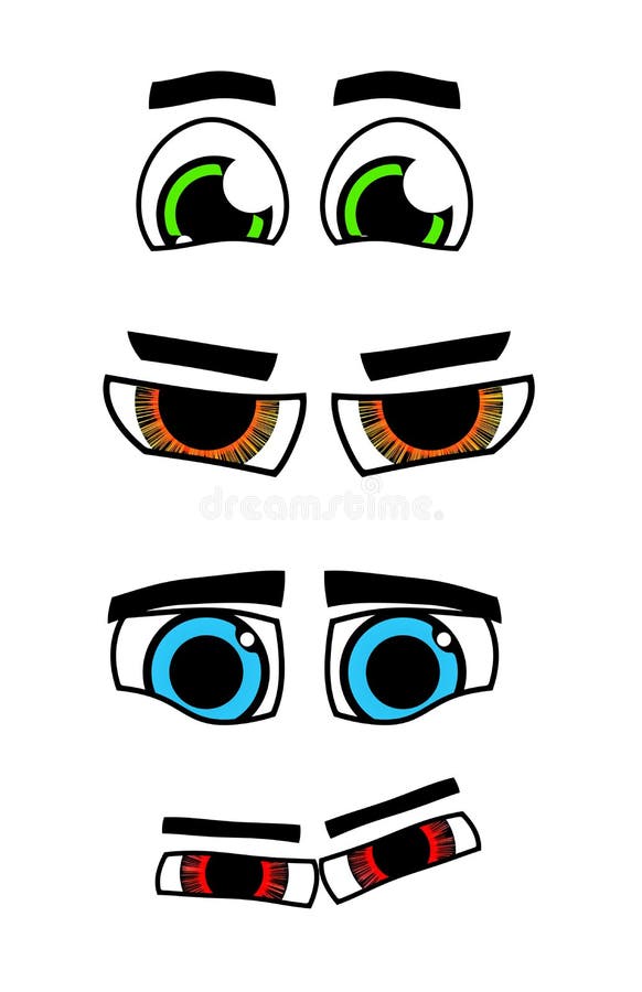 Olhos do homem do Anime ilustração do vetor. Ilustração de pessoa - 33984003