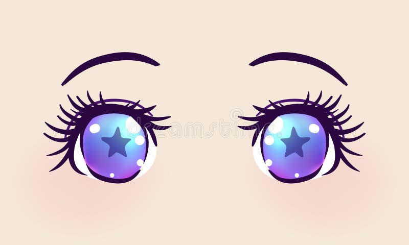 Coleção colorida detalhada de olhos de anime