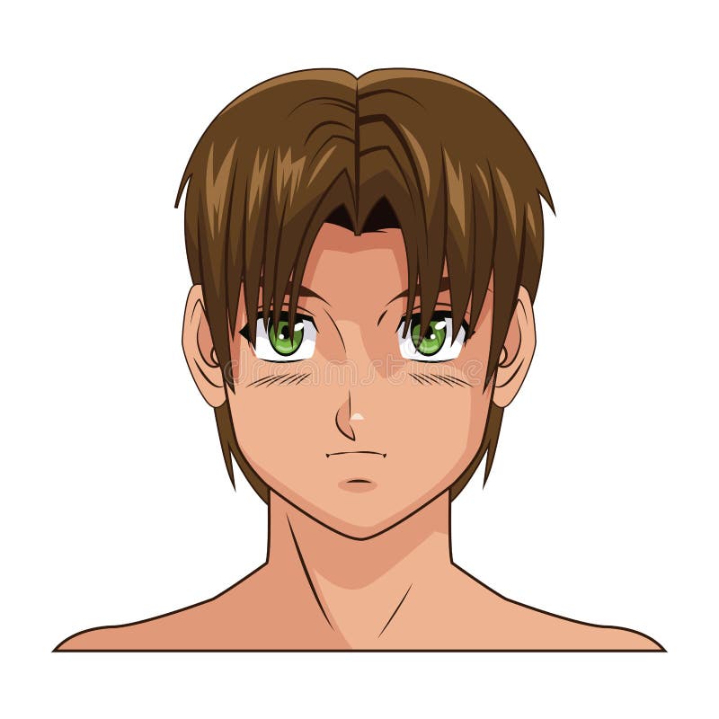 Anime Masculino Cabelo castanho Menino, Anime, manga, humano