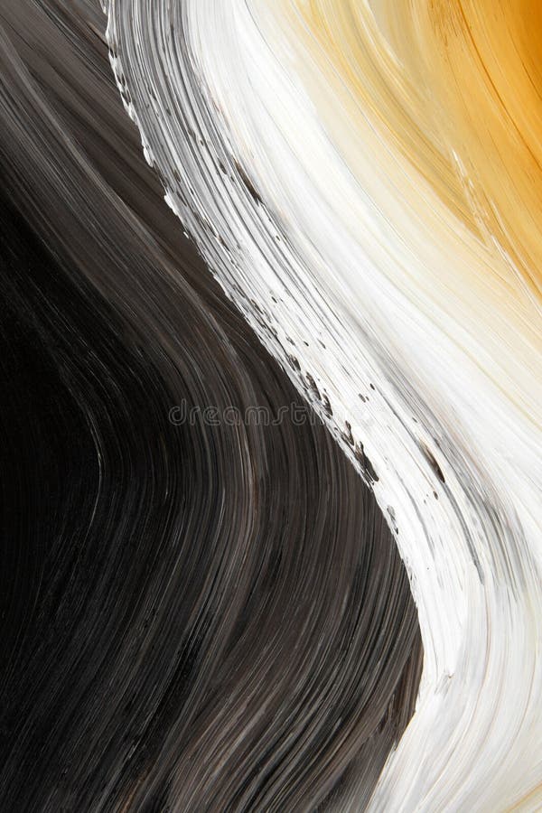 Olie-geschilderde drie-kleur kromme