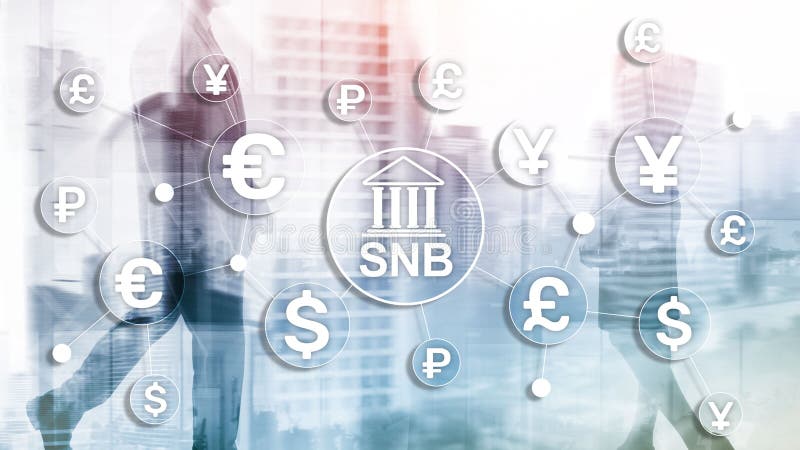 Olika valutor på en virtuell skärm. snack. växla nationell bank arkivbild