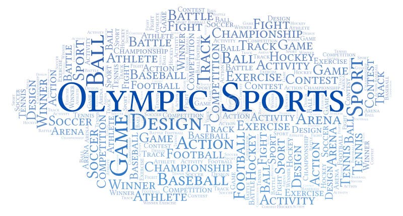 Olimpijska sporta słowa chmura royalty ilustracja Olimpijska sporta słowa chmura royalty ilustracja