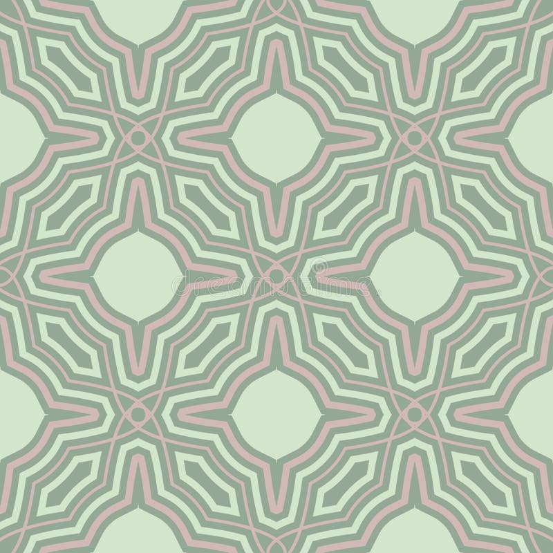 Olive Green Seamless Geometric Pattern Stock Vector - Illustration of ...