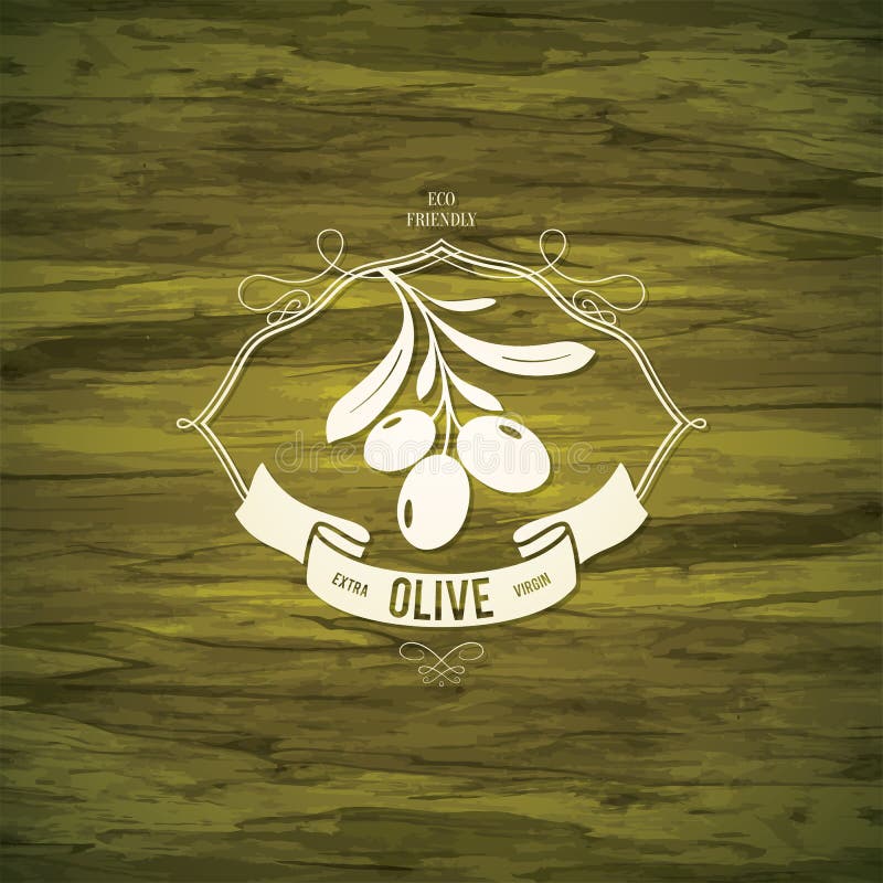 Olive Label And Logo Design Stock Vector - Illustration of plant, food