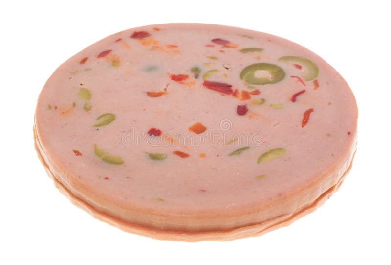 Olive loaf luncheon meat stock image. Image of pork, meat 58593279