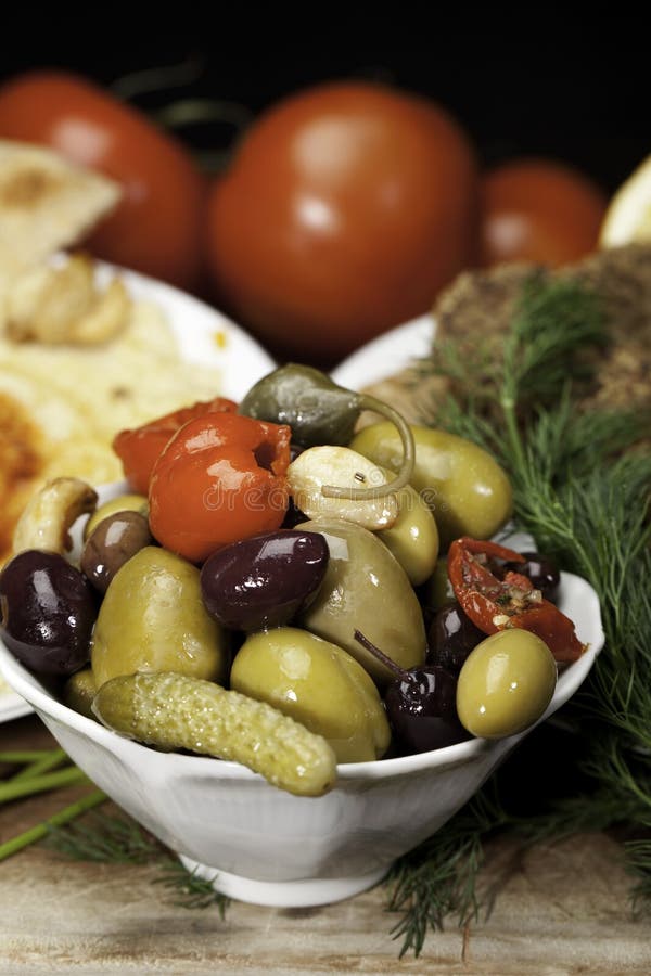 Olive Medley stock photo. Image of dinner, bread, food 13749198