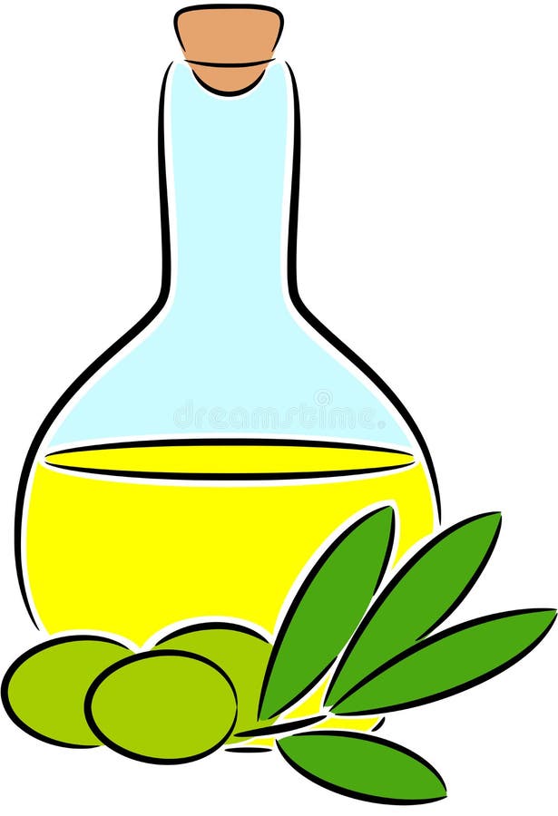 Olive oil royalty free illustration.