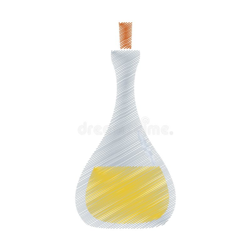 Olive Oil Bottle Cork Drawing Stock Vector - Illustration of background