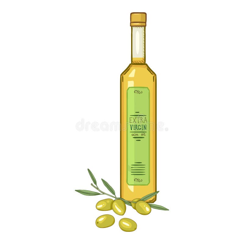Olive Oil Bottle. Vector Cartoon Illustrastration Stock Vector -  Illustration of france, italy: 150796496