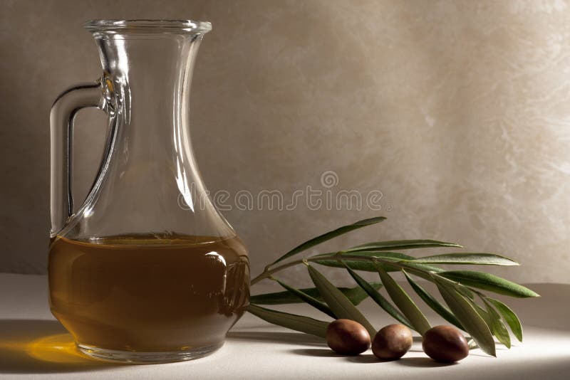 Olive oil cruet stock image. Image of cruet, ingredient 26970523