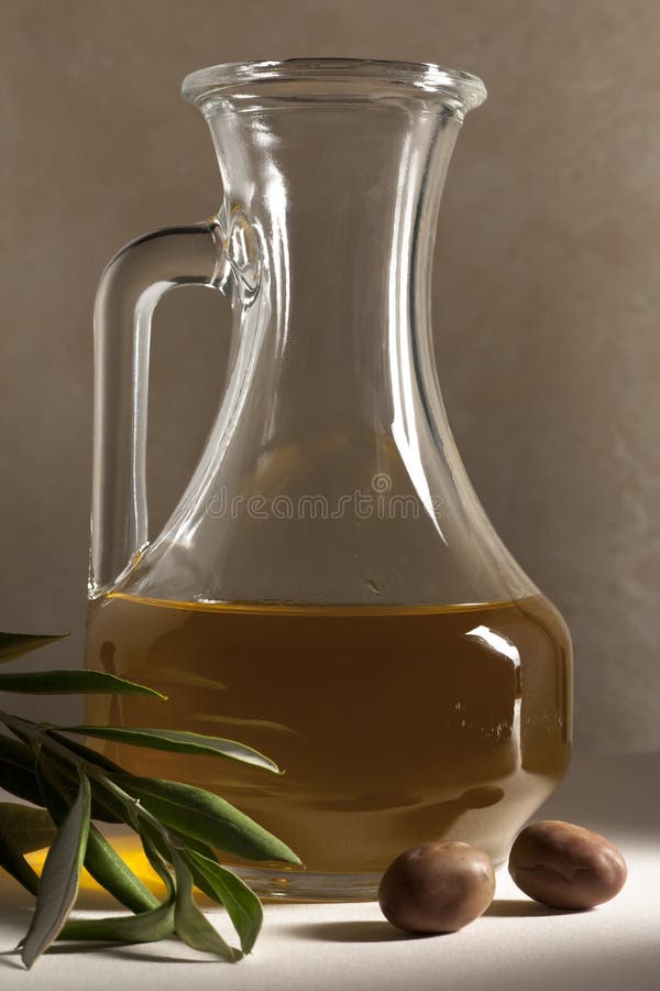 Olive Oil in a Cruet stock photo. Image of vertical, still 14942396