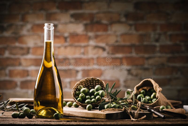 3,902 Olive Oil Fresh Olives Rustic Wood Stock Photos Free & Royalty