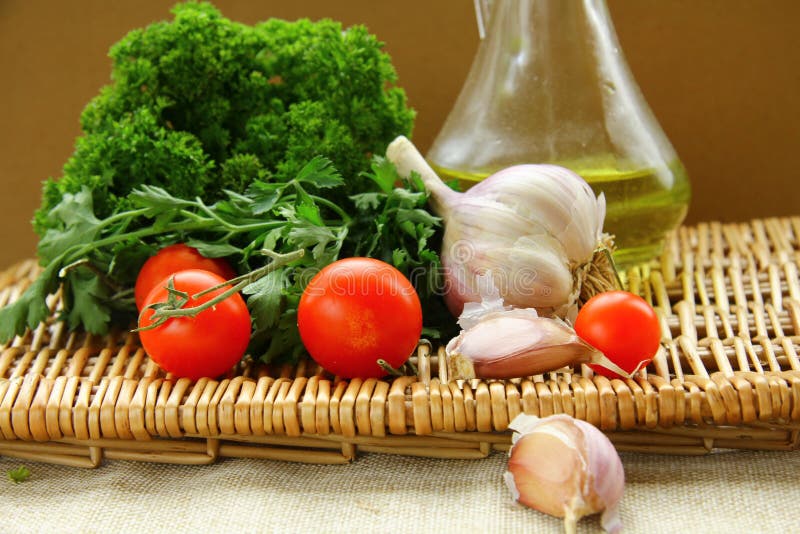 Olive Oil Green Tomatoes Picture. Image 16699286