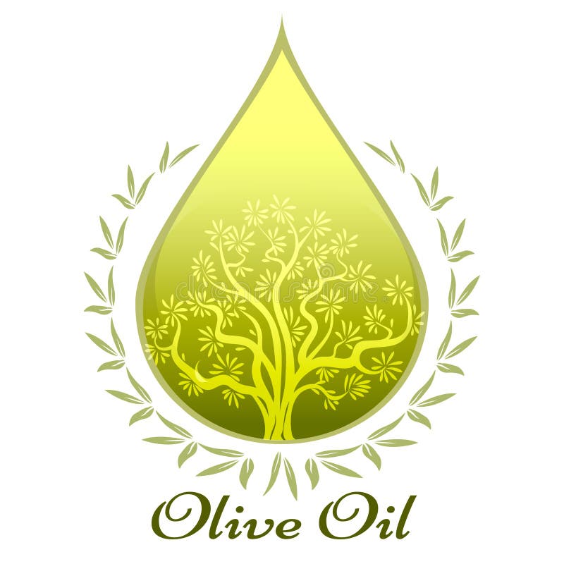 Olive oil label or emblem stock vector. Illustration of advertising ...