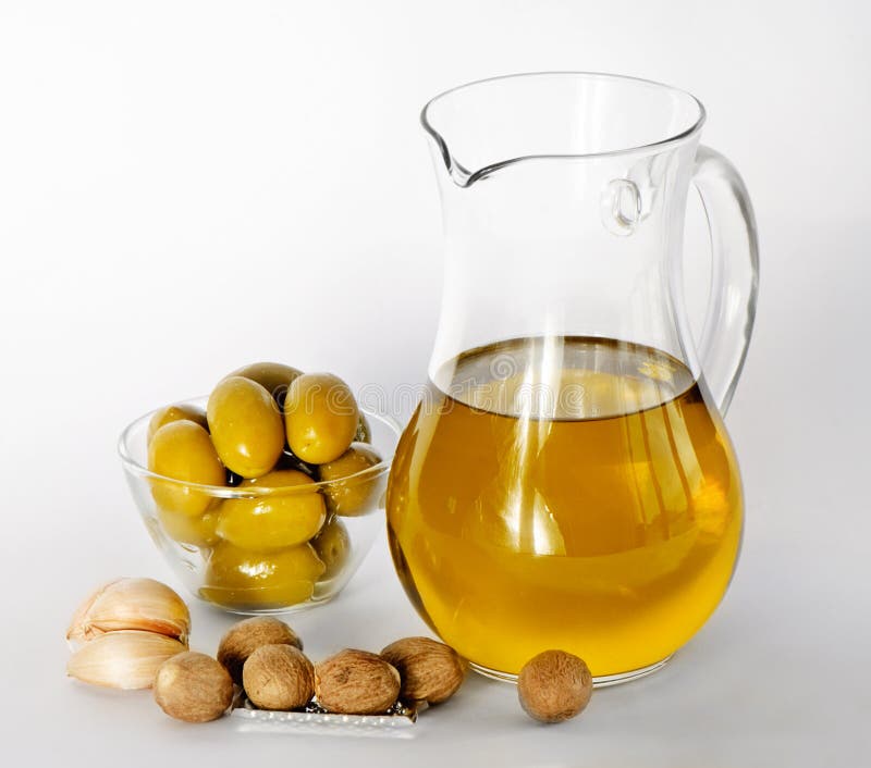 Olive oil and olives stock photo. Image of pure, vegetarian 18455688