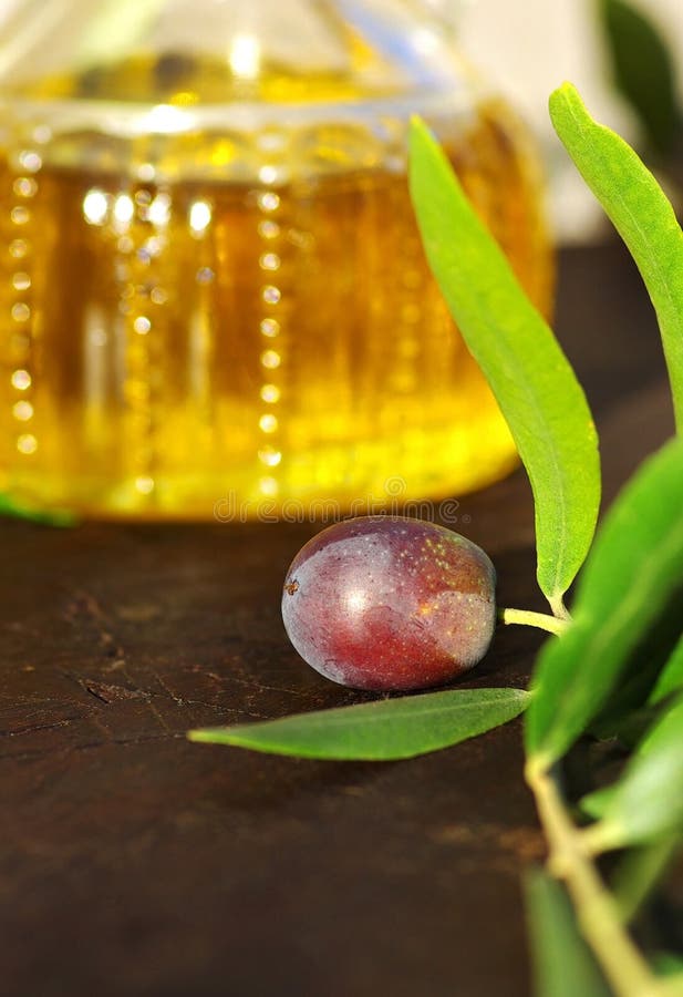 Olive oil and olives. stock image. Image of branch, harvest 7571491
