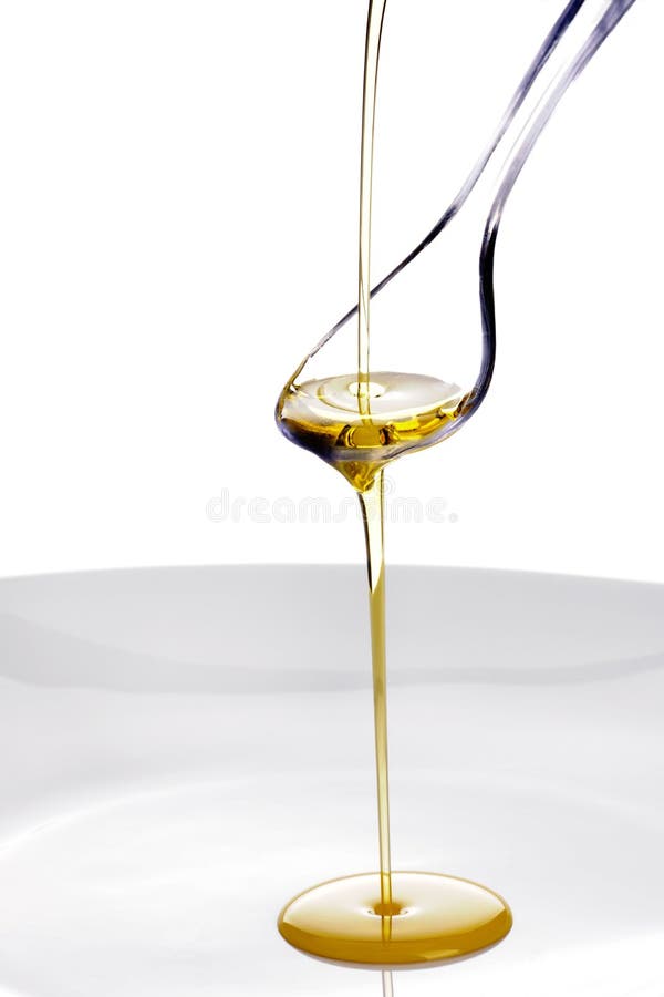 Olive Oil Poured Onto a Spoon Stock Photo Image of food, bootle 34750646