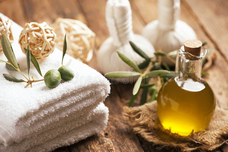 Olive Oil Soap And Bath Towel Stock Image Image of massage, aromatic