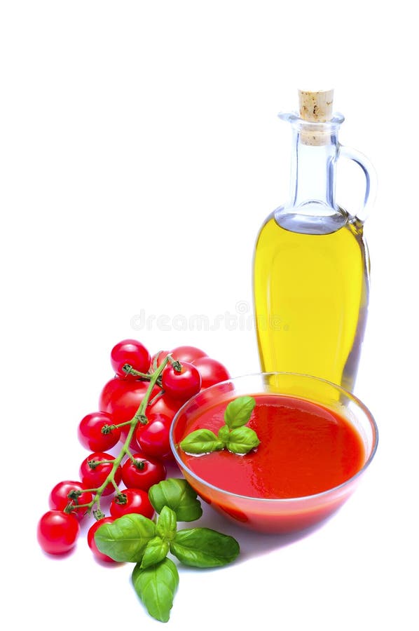 Tomato Sauce and Ingredients Stock Image Image of tomatoes