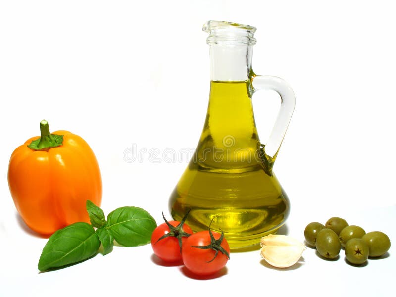 Olive Oil And Vegetable Picture. Image 7889074