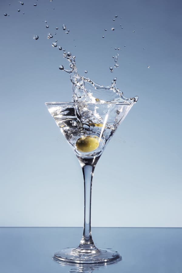 Martini Glass with Olive Inside Stock Image Image of palmetto, party