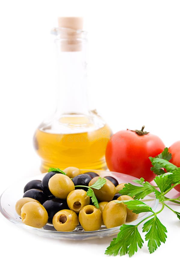 Olives et tomates image libre de droits Olives et tomates image libre de droits