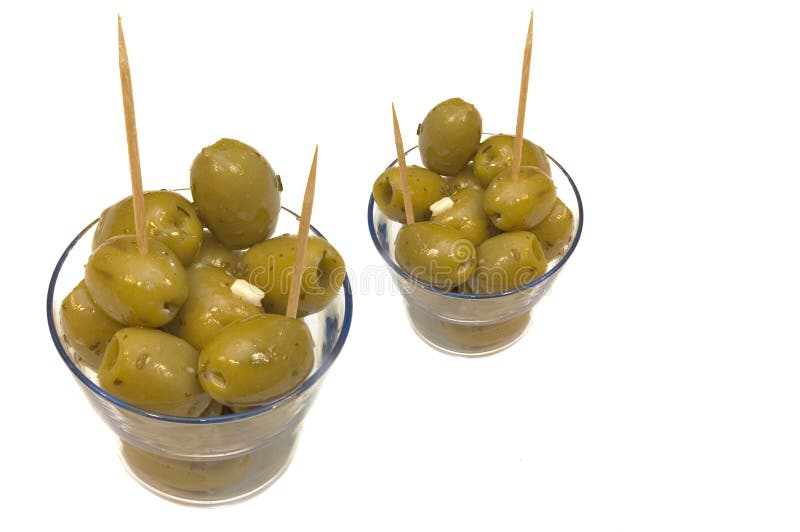 Olives with garlic. stock photo. Image of glass, space 1786208