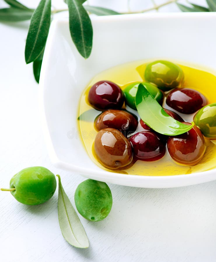 Olives and Olive Oil stock image. Image of growing, aromatic 29212397