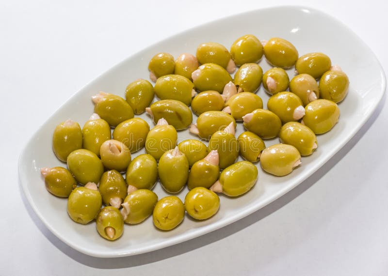 Olives Stuffed with Almonds Stock Photo Image of diet, healthy 44153680