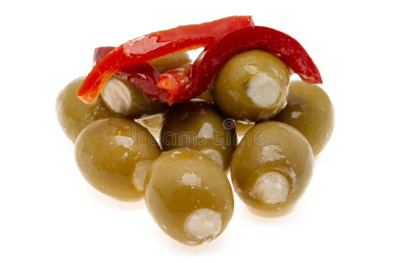 Olives Stuffed with Cheese Isolated Stock Image Image of stone, food 216482261