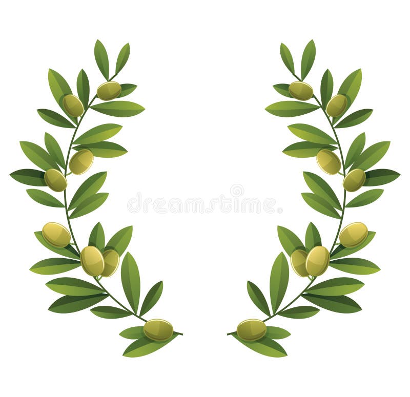 Olivgrüner Wreath vektor abbildung Olivgrüner Wreath vektor abbildung