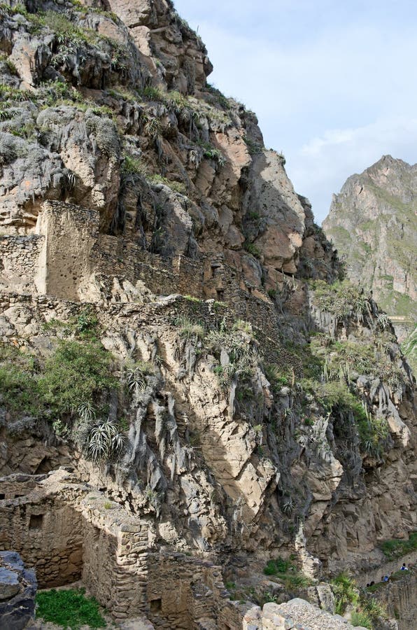Ollantaytambo - vieille forteresse d'Inca dans la vallée sacrée dans les Andes images stock Ollantaytambo - vieille forteresse d'Inca dans la vallée sacrée dans les Andes images stock