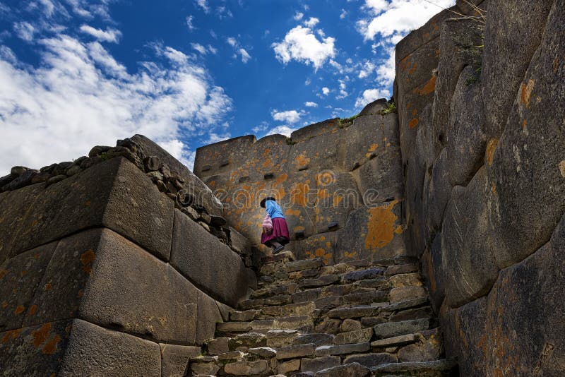 Ollantaytamboruïnes, in de Heilige Vallei, Peru stock foto's Ollantaytamboruïnes, in de Heilige Vallei, Peru stock foto's