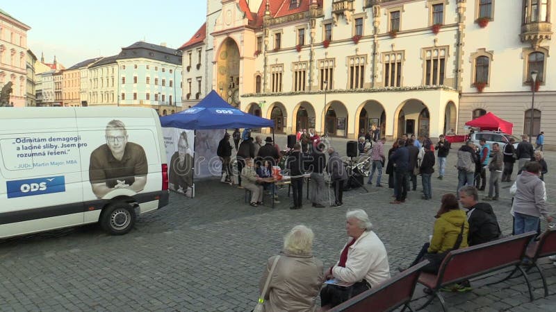 Olomouc, République Tchèque, le 2 septembre 2018 : La réunion pré-électorale du Parti démocrate civique de l'ODS sur la place