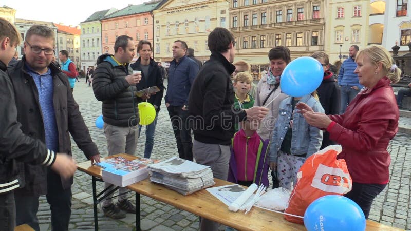 Olomouc, République Tchèque, le 2 septembre 2018 : La réunion pré-électorale du Parti démocrate civique de l'ODS sur la place