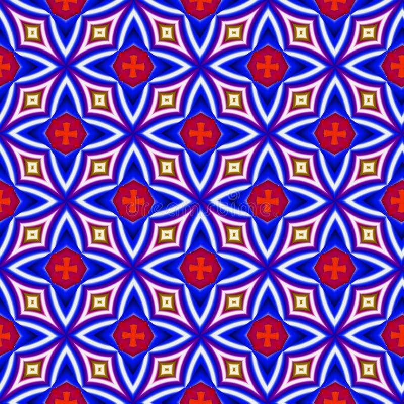 Olorful Symmetrical Repeating Patterns for Textiles, Ceramic Tiles