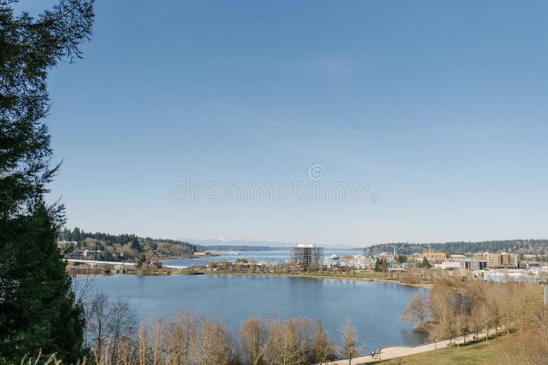 The Olympia, Washington Waterfront at Heritage Park Stock Image Image