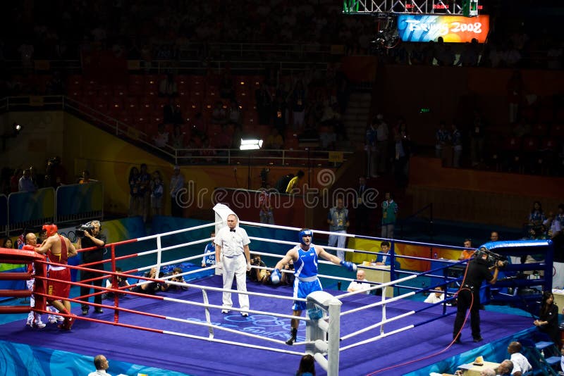 Olympic Boxing Champion celebrates
