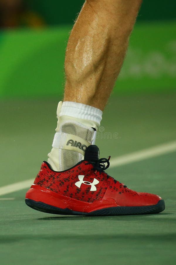 Olympic Champion Andy Murray of Great Britain Wears Custom Under Armour Tennis Shoes Men`s Singles Final the Rio 2016 Editorial Image - Image of final, championship: 81358785