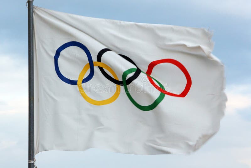 Olympic flag royalty free stock photography Olympic flag royalty free stock photography