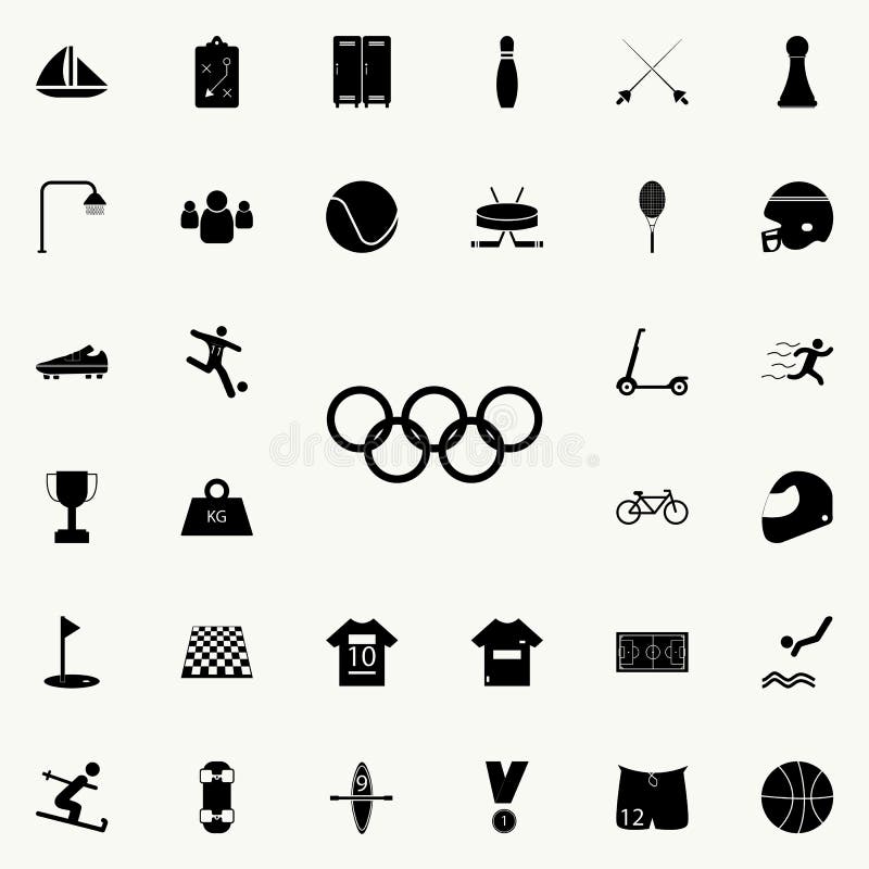 Olympic rings icon. Sport icons universal set for web and mobile