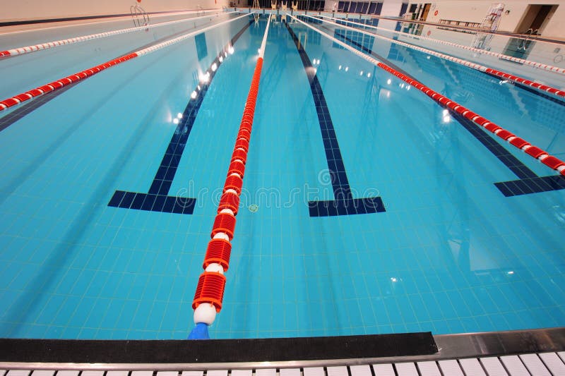 Olympic swimming pool stock photo