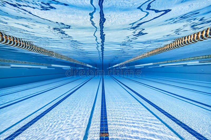 Olympic Swimming pool under water background