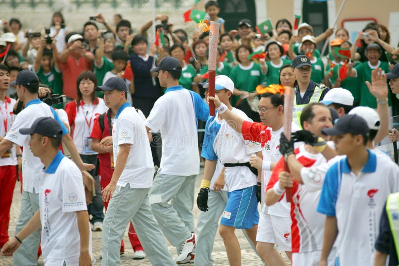 Olympisch toortsrelais royalty-vrije stock foto Olympisch toortsrelais royalty-vrije stock foto