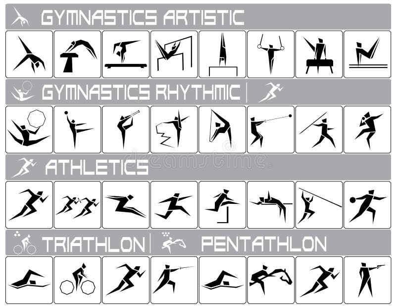 Aziatisch Bakken Vergelijken Olympische Sporten vector illustratie. Illustration of concurrentie -  92030579