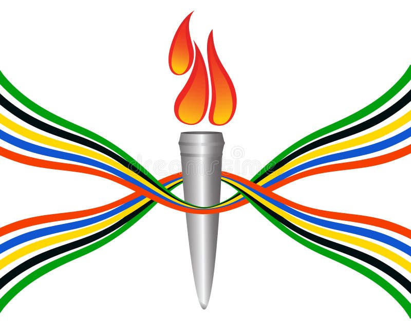 Olympische toorts vector illustratie Olympische toorts vector illustratie