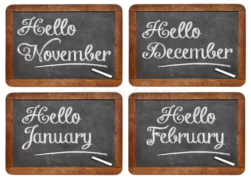 Olá! novembro, dezembro, janeiro, fevereiro