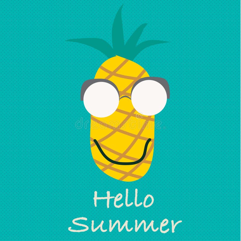 Olá! vetor do verão Frutos do abacaxi ilustração do vetor Olá! vetor do verão Frutos do abacaxi ilustração do vetor